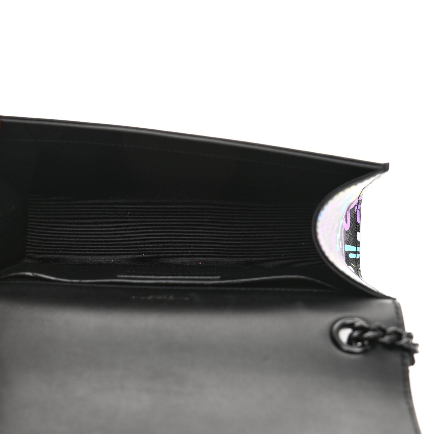 Grain De Poudre Small Monogram Graphic Print Kate Satchel Black