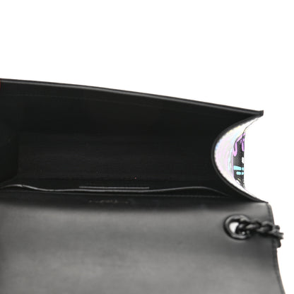 Saint Laurent Grain De Poudre Small Monogram Graphic Print Kate Satchel Black 5 of 10