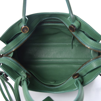 Balenciaga Chevre Perforated Blackout Hardware Nano City Green 5 of 10