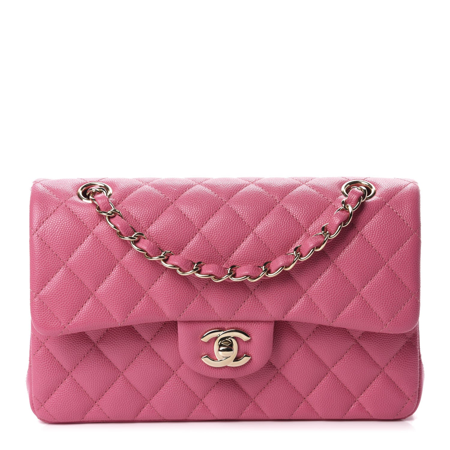 Chanel Caviar Quilted Small Double Flap Pink 1 of 11