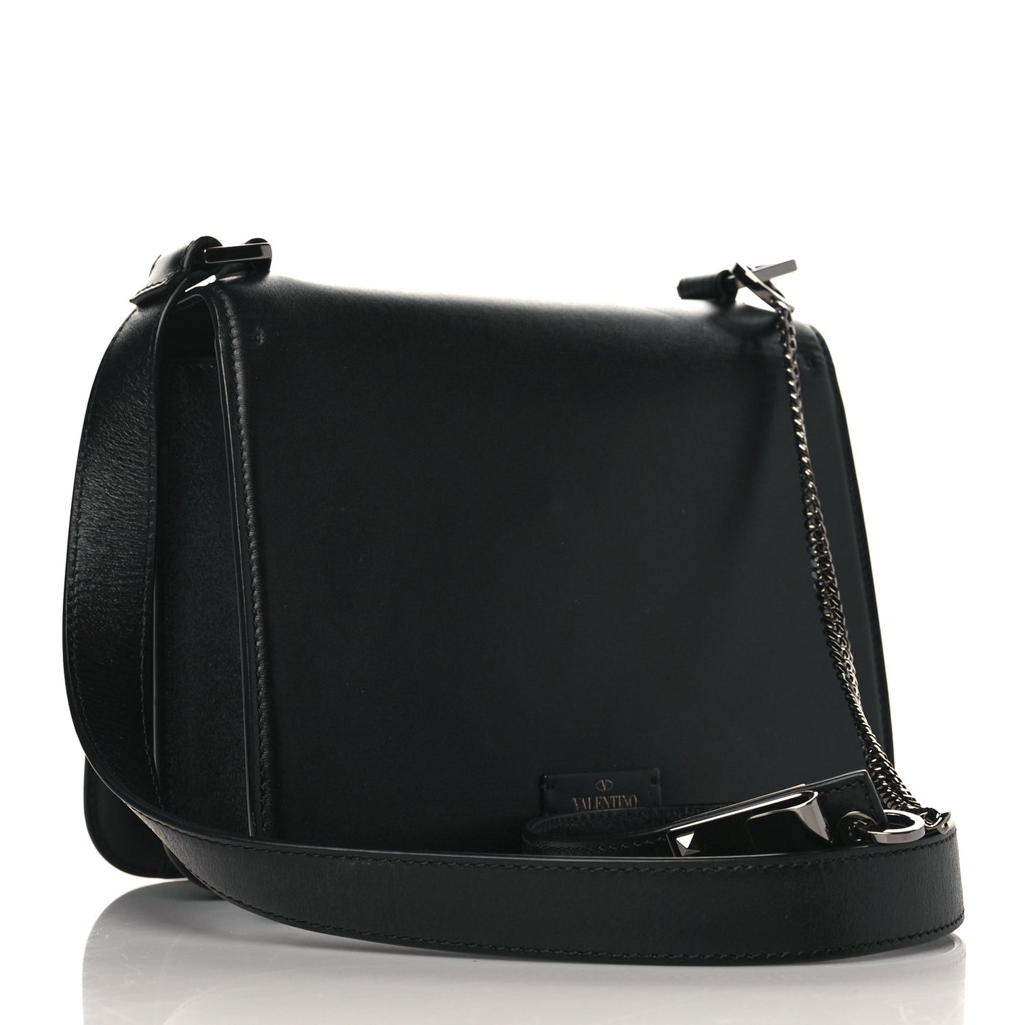 X UNDERCOVER Smooth Calfskin Rose Print VSling Shoulder Bag Black
