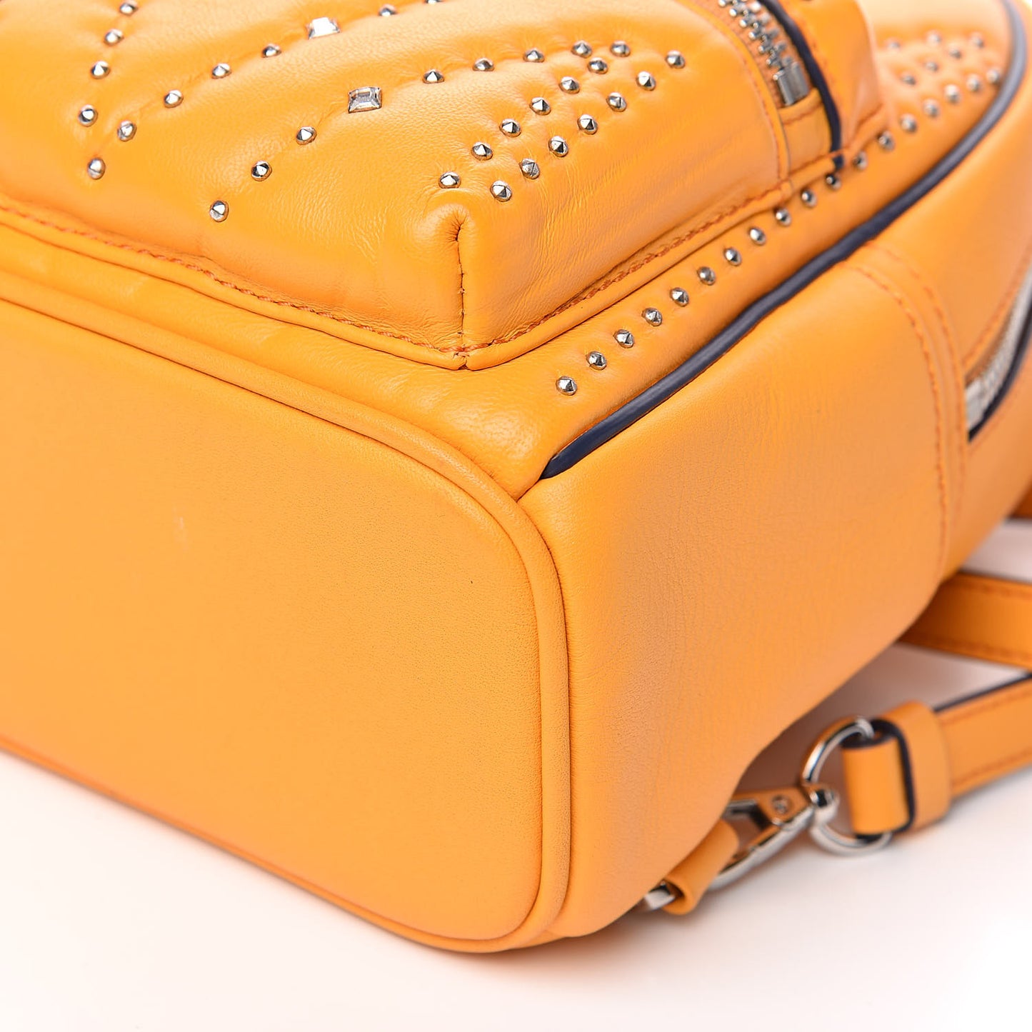 Lambskin Diamond Disco Mini Stark Backpack Yellow