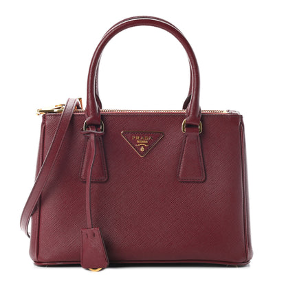 Prada Saffiano Small Galleria Double Zip Tote Cerise 1 of 8
