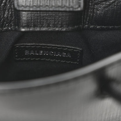 Balenciaga Squared Calfskin Logo Shopping Phone Holder Bag Black 6 of 9