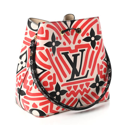 Louis Vuitton Monogram Giant Crafty NeoNoe MM Creme Rouge Black 3 of 10