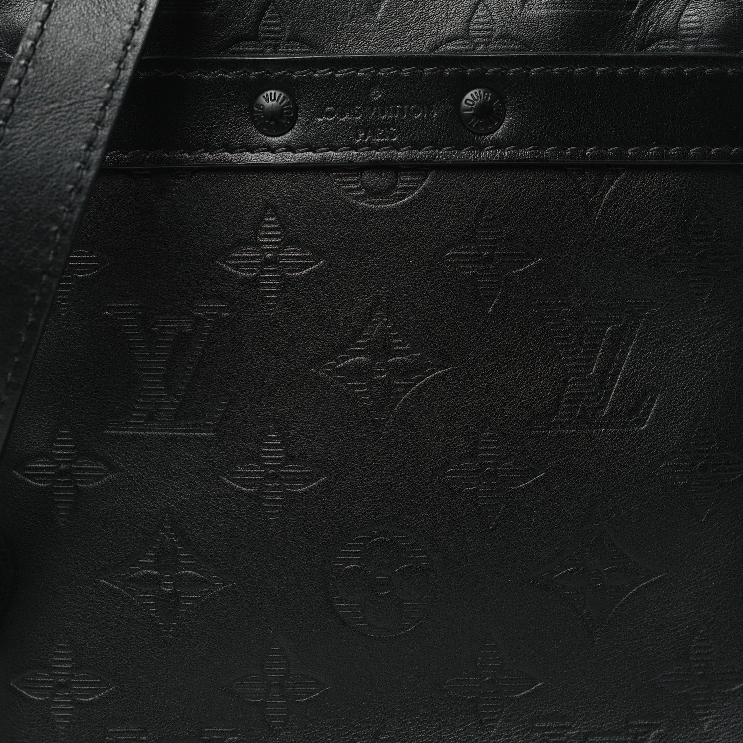Louis Vuitton Calfskin Monogram Shadow Danube PM Black 7 of 9