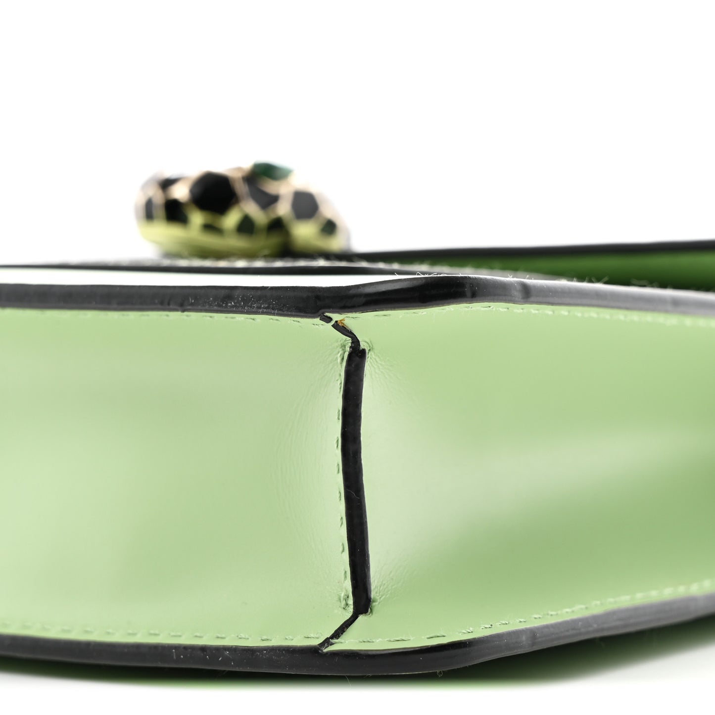 Calfskin Small Serpenti Forever Snake Strap Crossbody Bag Light Green