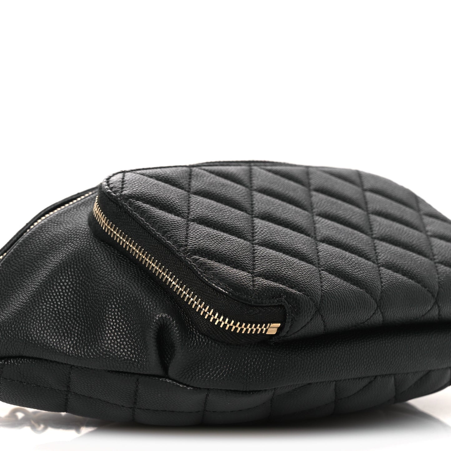 Caviar Quilted Business Affinity Waist Belt Bag Black