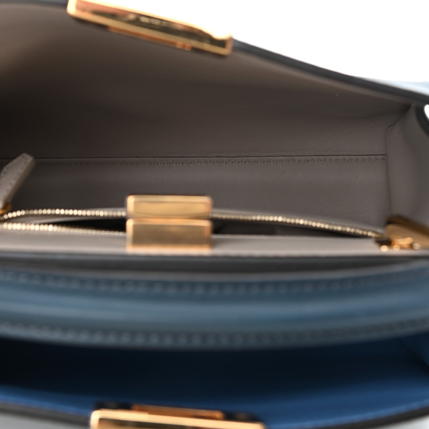 Fendi Vitello Tahiti Nappa Medium Peekaboo Iconic Essentially Satchel Notturno Grigio Polvere Nebula 5 of 7