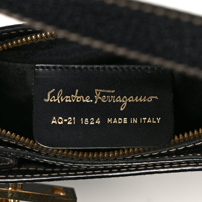 Salvatore Ferragamo Pigskin Gancini Hobo Black 6 of 8