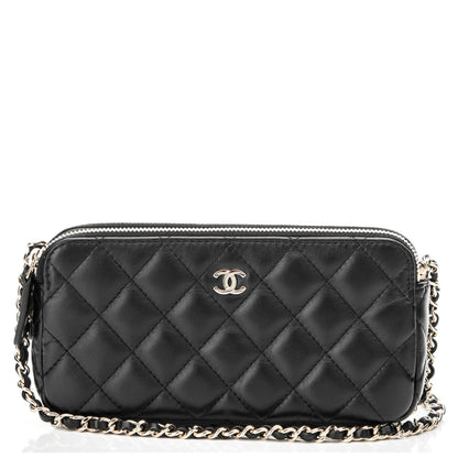 Chanel Lambskin Quilted Small Clutch With Chain Black 1 of 8