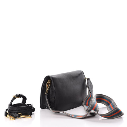 Prada Vitello Daino Flap Crossbody Black 5 of 11