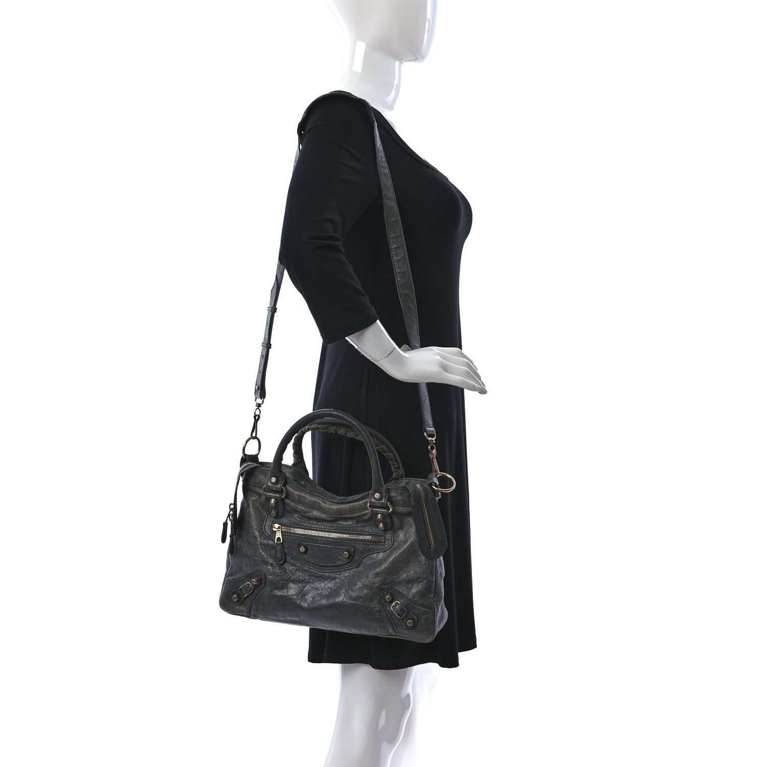 Balenciaga Agneau Giant 12 Gold Hardware Town Gris Tarmac 2 of 26