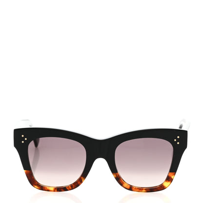Celine Acetate Polarized Cat Eye Sunglasses CL4004IN Havana Black 2 of 9