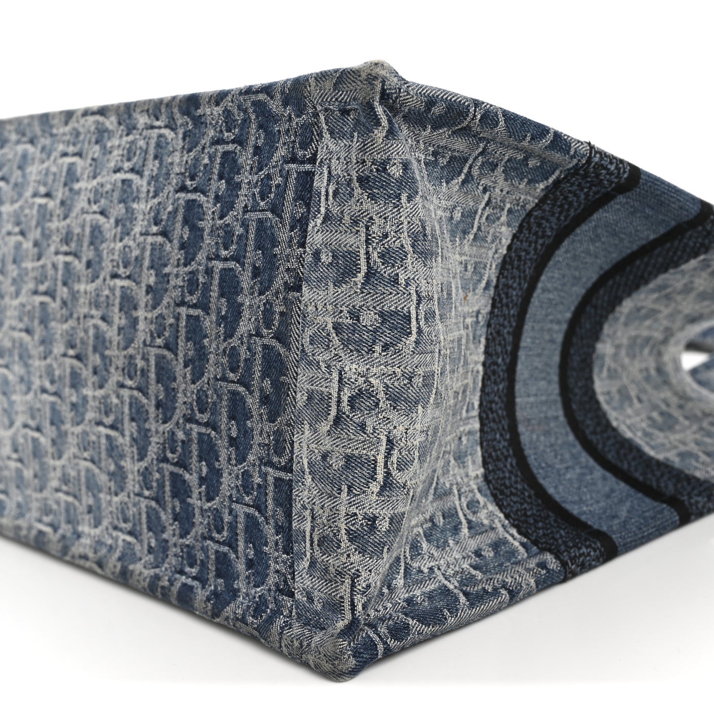 Oblique Denim Medium Book Tote Blue