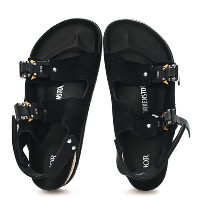 Christian Dior X BIRKENSTOCK Felted Wool Nubuck Calfskin Milano Sandal 39 Black 2 of 9