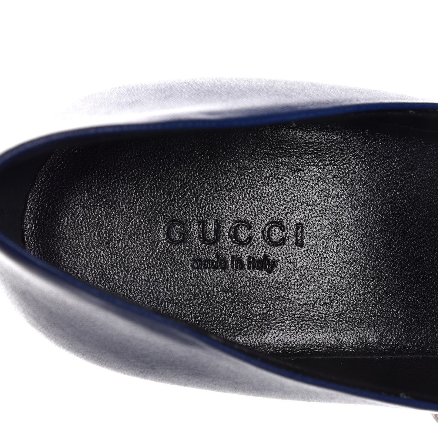 Nappa Logo Plate Round Toe Pumps 37 Zaffiro