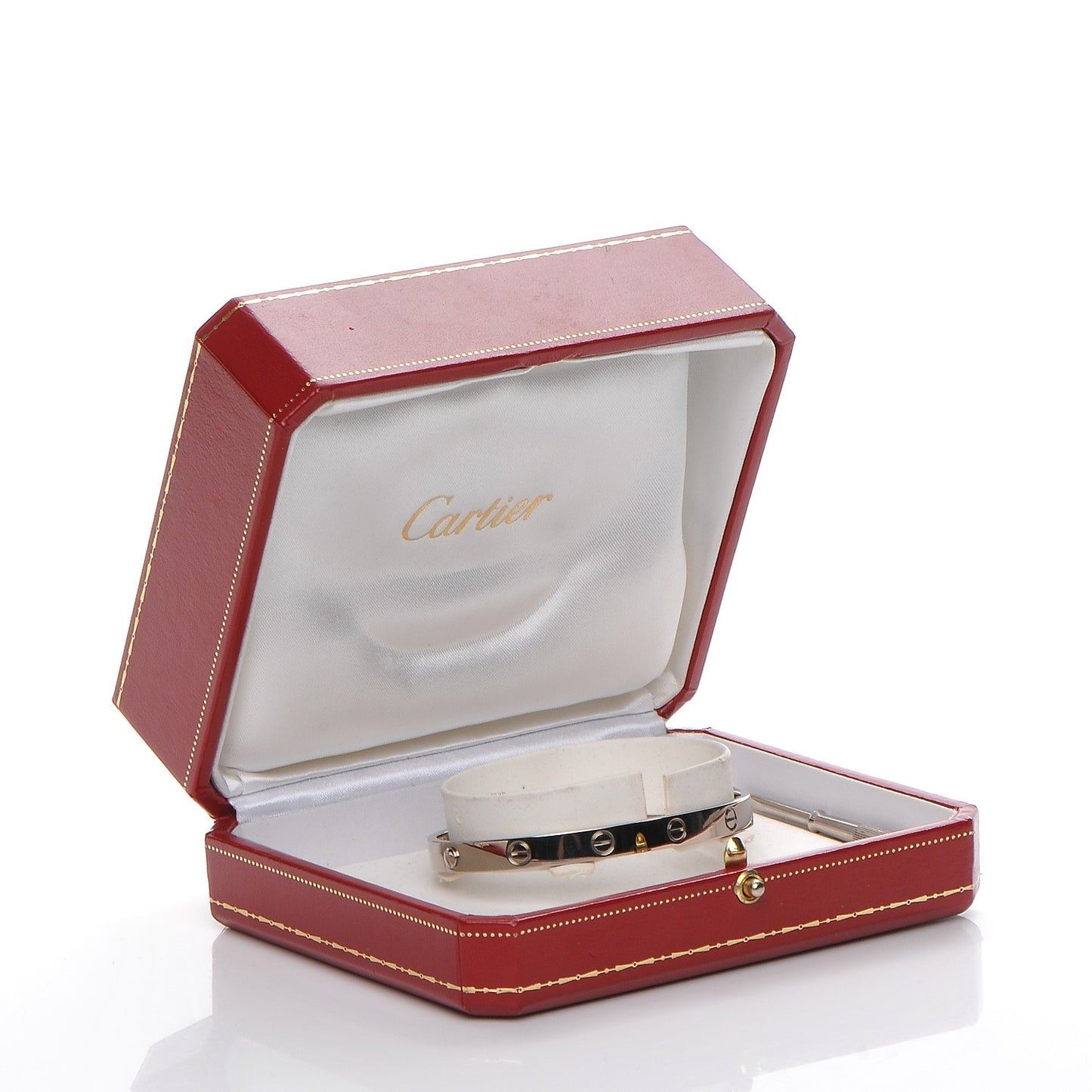 18K White Gold LOVE Bracelet 19