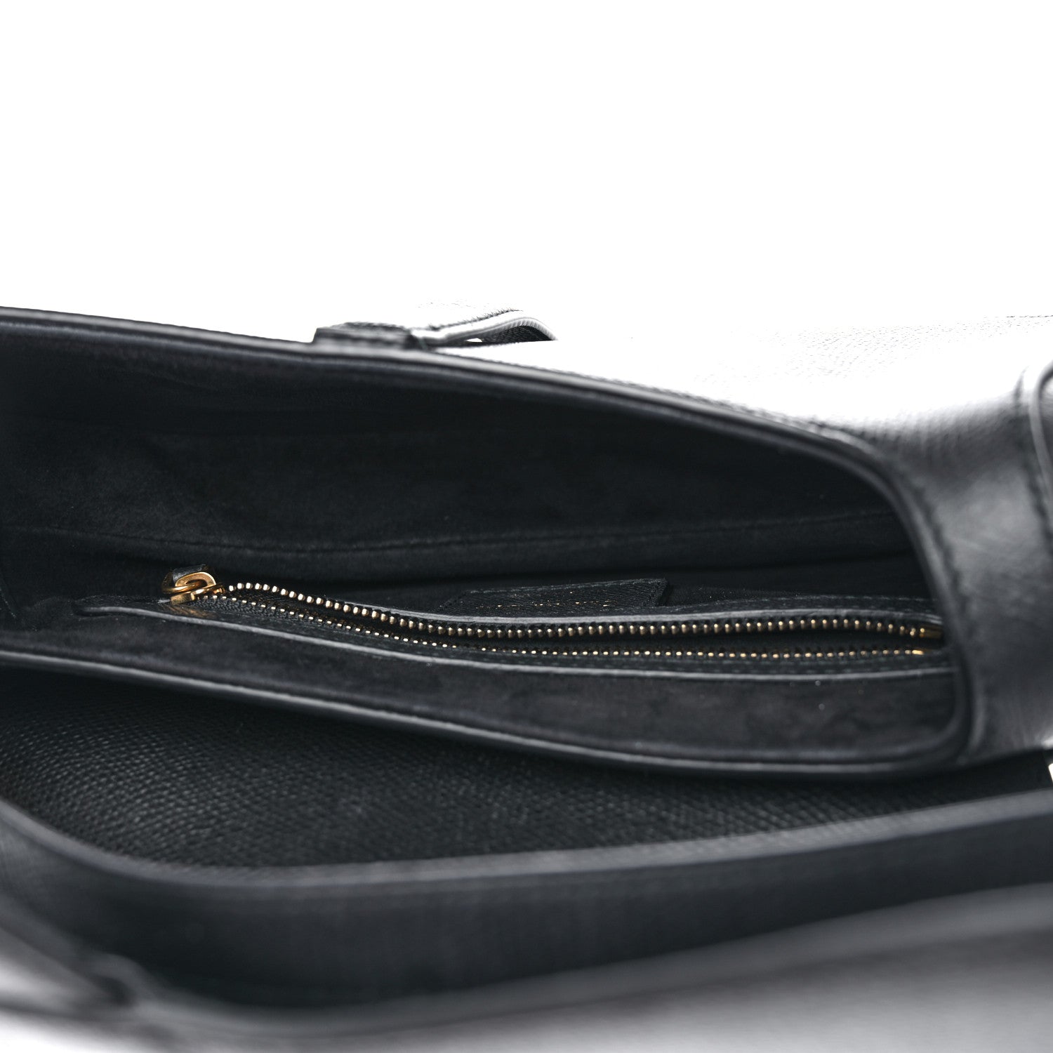 Christian Dior Grained Calfskin Saddle Bag Black 5 of 10