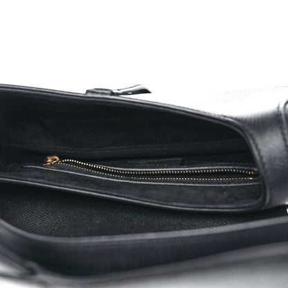 Christian Dior Grained Calfskin Saddle Bag Black 5 of 10