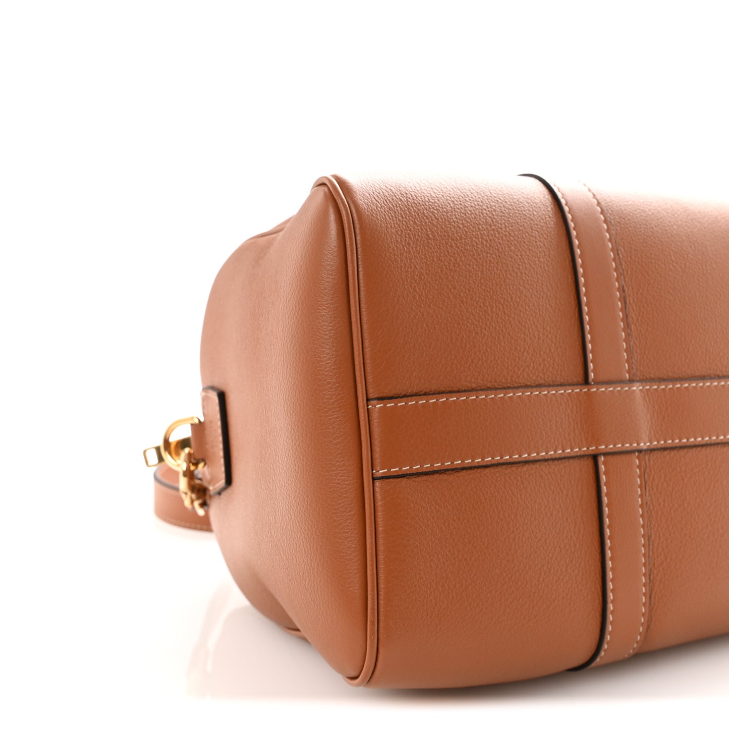 Supple Calfskin Large Boston Bag Tan