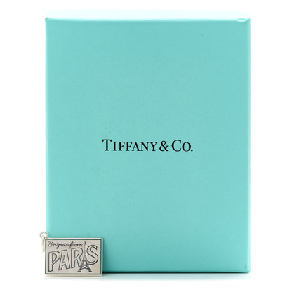 Tiffany Sterling Silver Enamel Paris Postcard Charm Blue 4 of 4