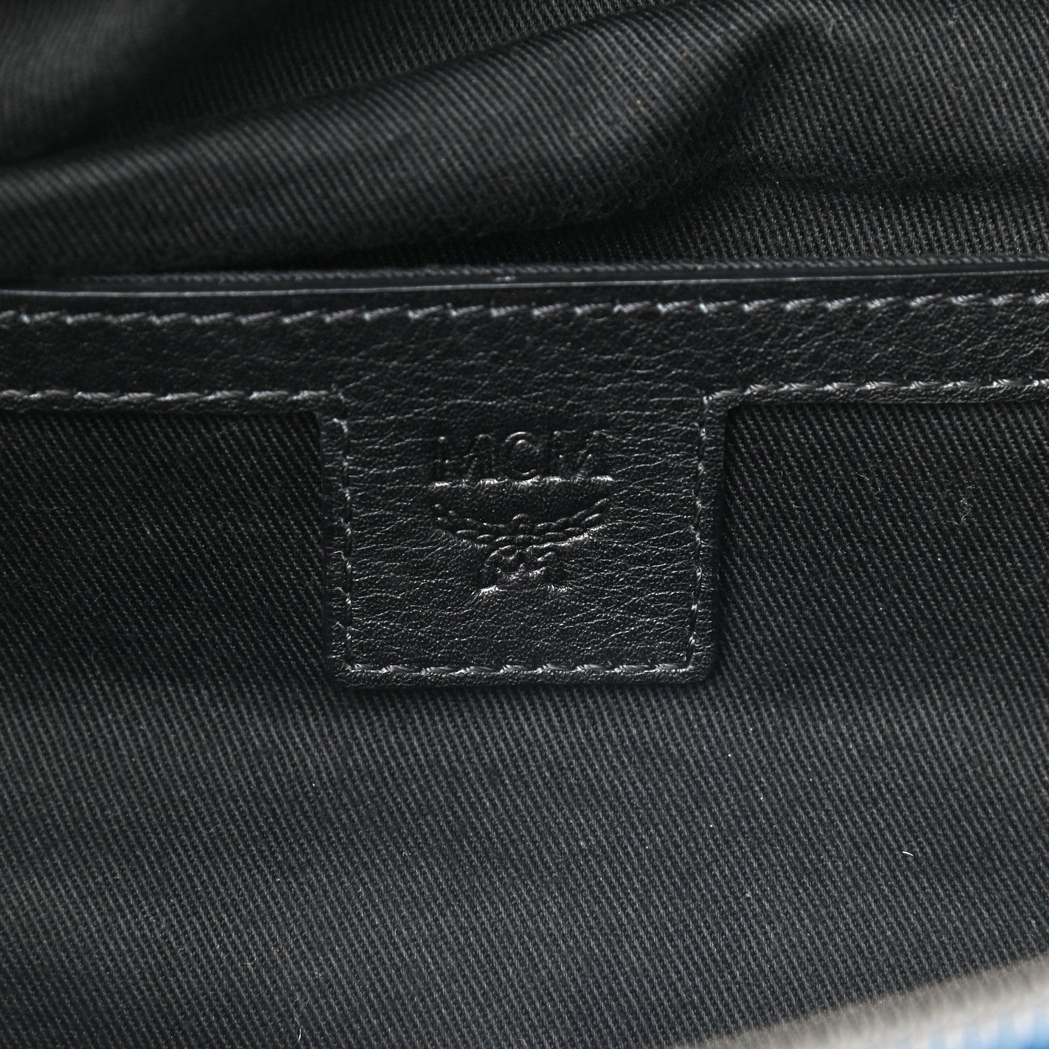 MCM Visetos Medium Stark Belt Bag Blue 6 of 9