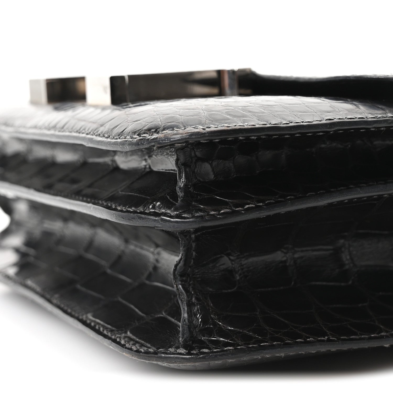 Hermes Shiny Alligator Constance 18 Black 9 of 9