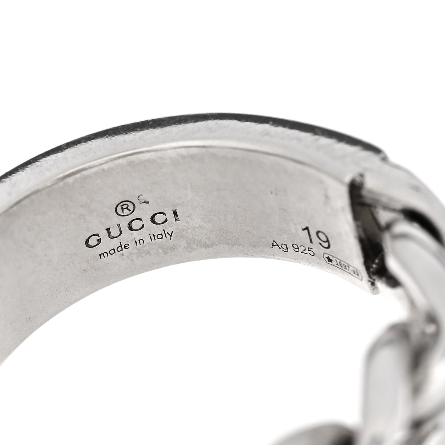 Sterling Silver Enamel Logo Chain Ring 59 8.75 Turquoise