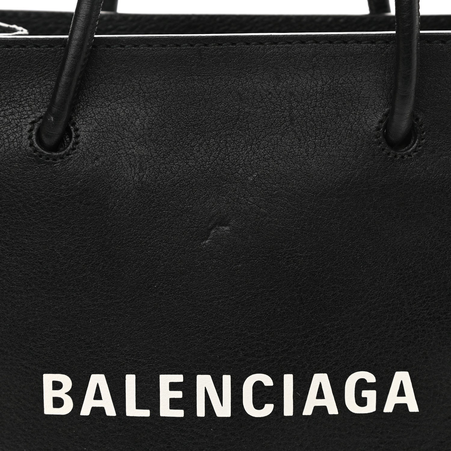 Balenciaga Calfskin Logo XXS Shopping Tote Black 22 of 23