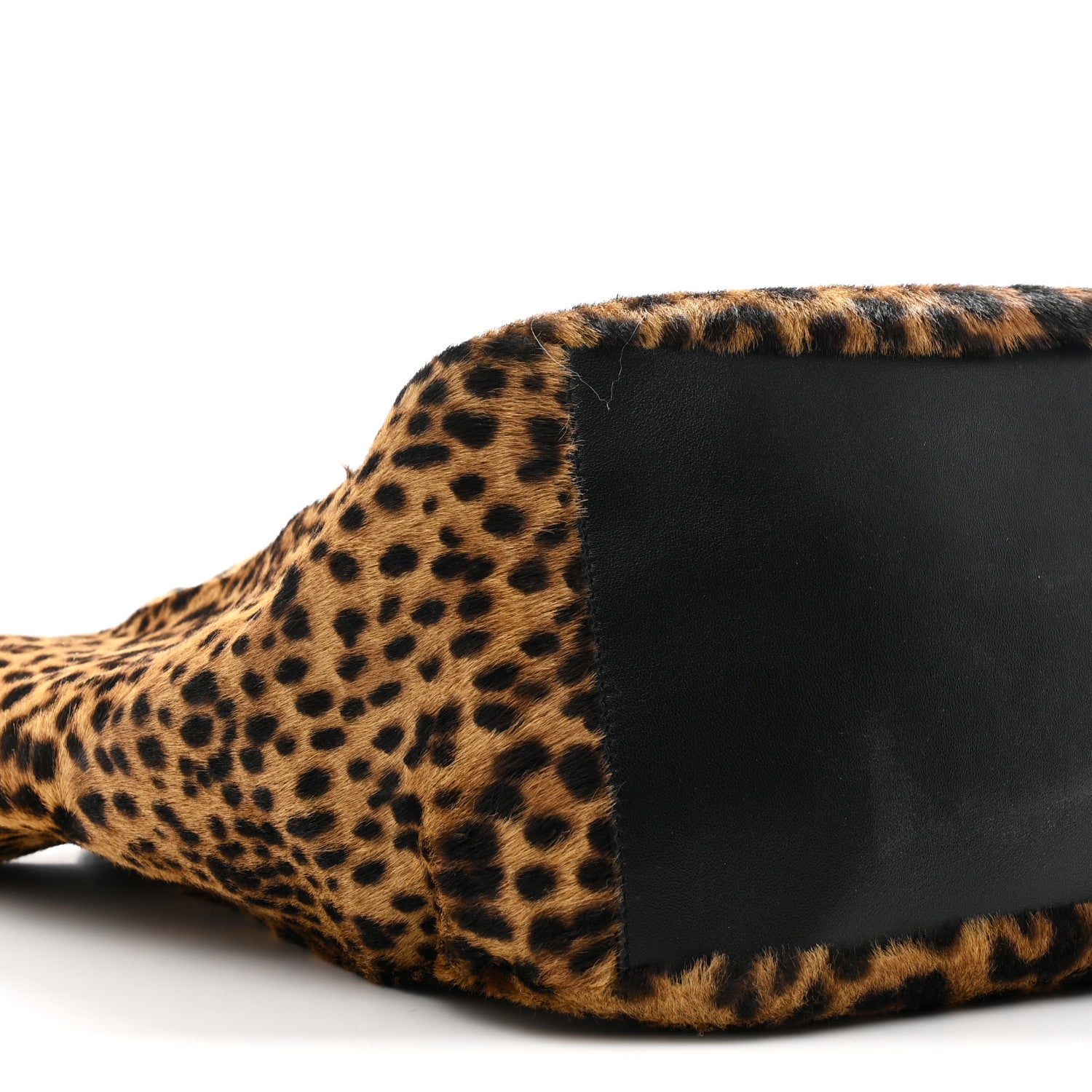 Saint Laurent Pony Hair Nappa Leopard Print Le 5 A 7 Bea Tote Earth Black 9 of 10