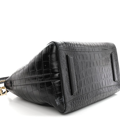Givenchy Calfskin Crocodile Embossed Large Antigona Black 9 of 17