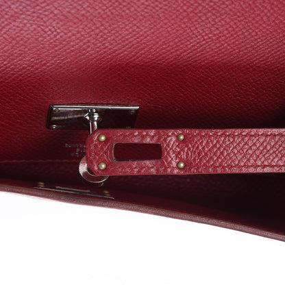 Hermes Epsom Kelly Longue Wallet Rouge Grenat 7 of 7