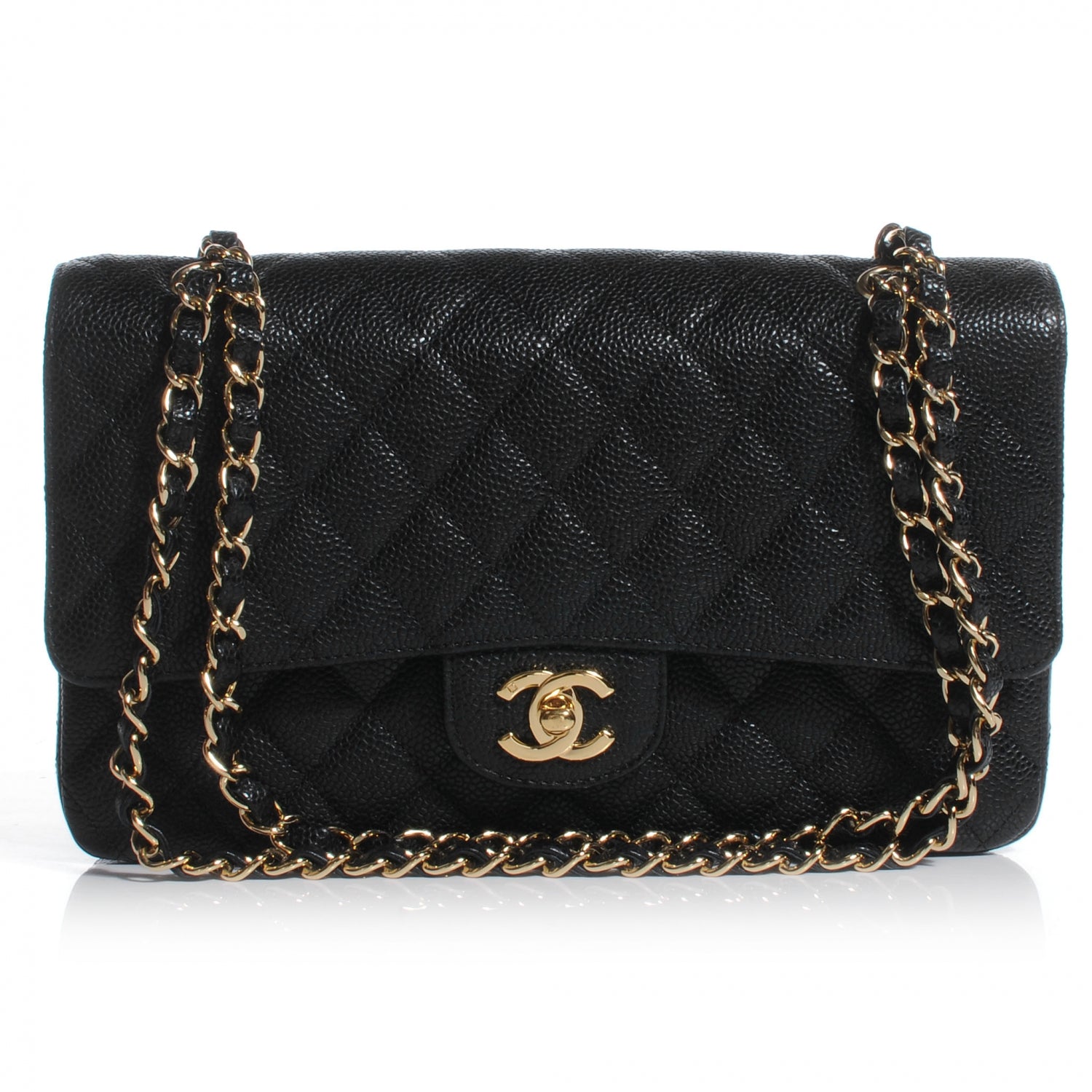 Chanel Caviar Quilted Medium Double Flap Black 1 of 8