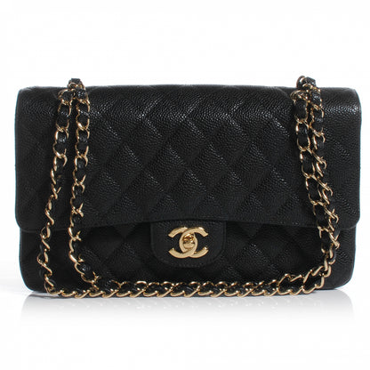 Chanel Caviar Quilted Medium Double Flap Black 1 of 8