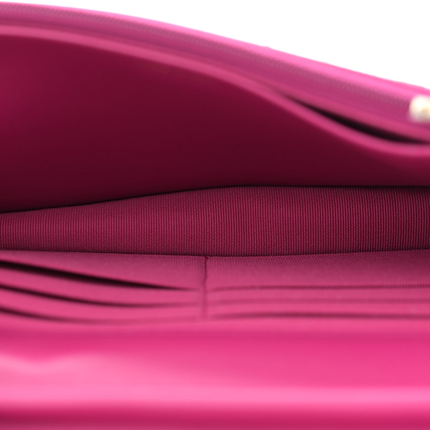 Tweed Quilted Wallet On Chain WOC Fuchsia Purple