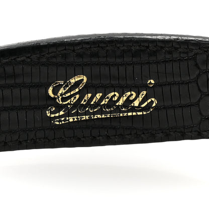 Gucci Lizard Rabbit Fur Jackie O Hobo Black 11 of 11