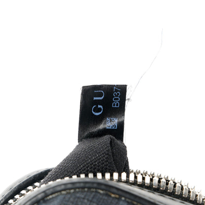 Gucci GG Supreme Monogram Appia Calfskin Web Small Camera Messenger Bag Black Grey 8 of 12