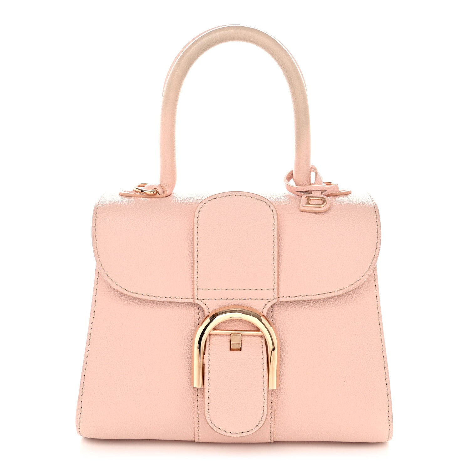 Delvaux Grained Calfskin Mini Brillant Satchel Light Pink 1 of 14