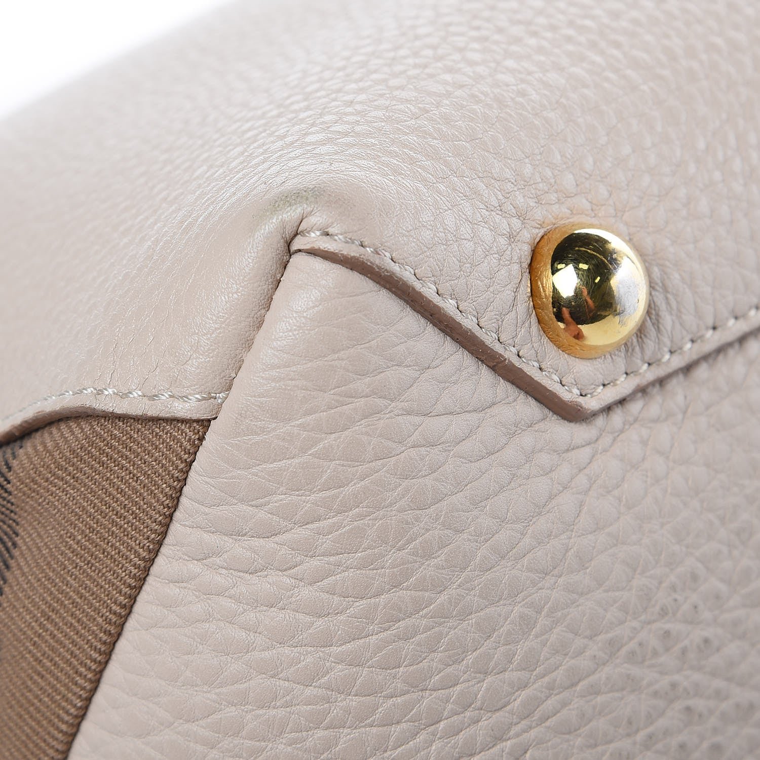 Burberry Derby Calfskin House Check Medium Banner Tote Beige 13 of 13