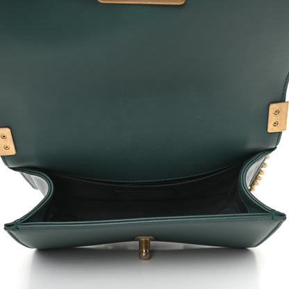 Chanel Calfskin Quilted Small Boy Flap Green 5 of 9