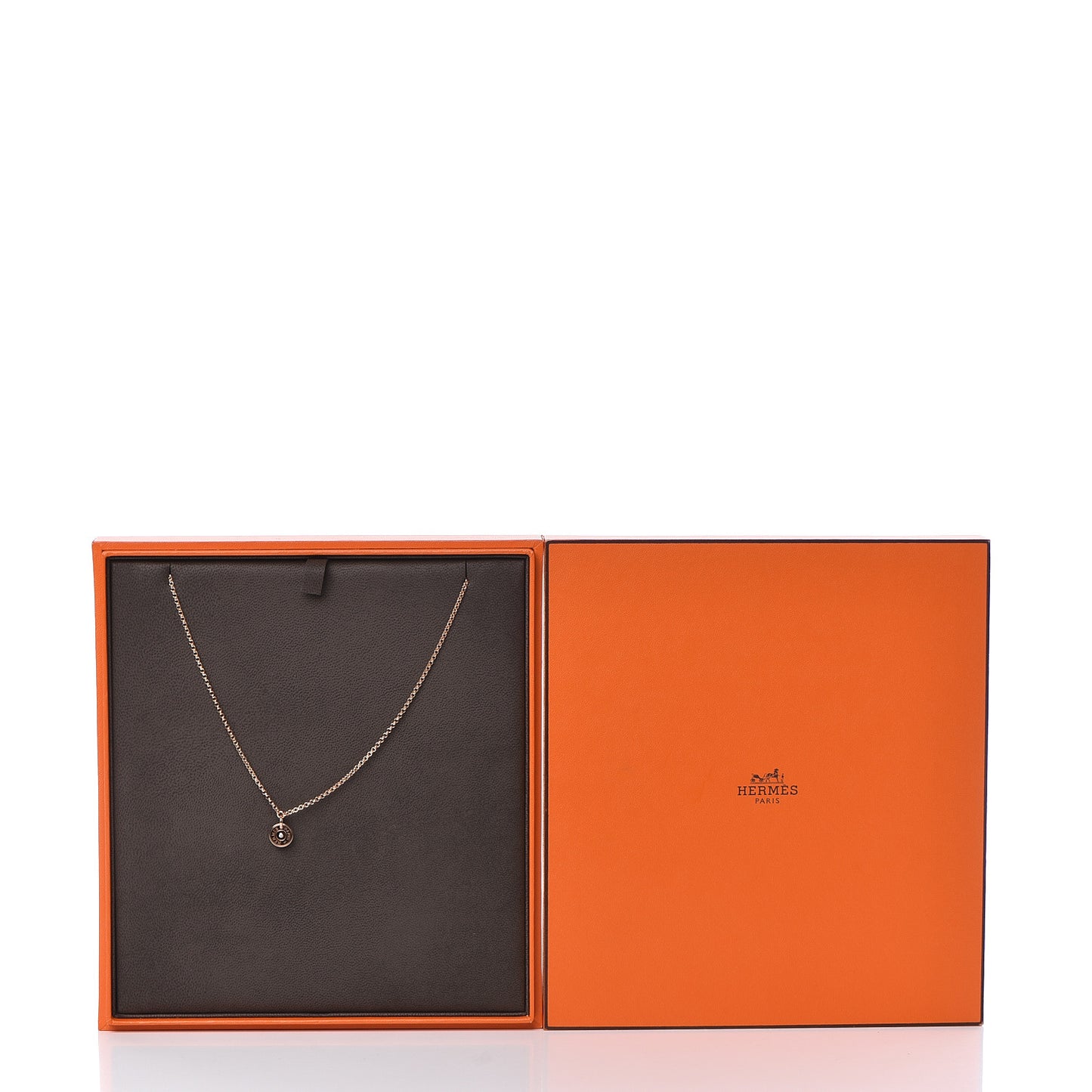 18K Rose Gold Diamond Gambade Clou de Selle Necklace