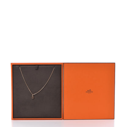 Hermes 18K Rose Gold Diamond Gambade Clou de Selle Necklace 7 of 7