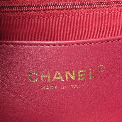 Chanel Calfskin Quilted Double Pocket Drawstring Backpack Black 5 of 9