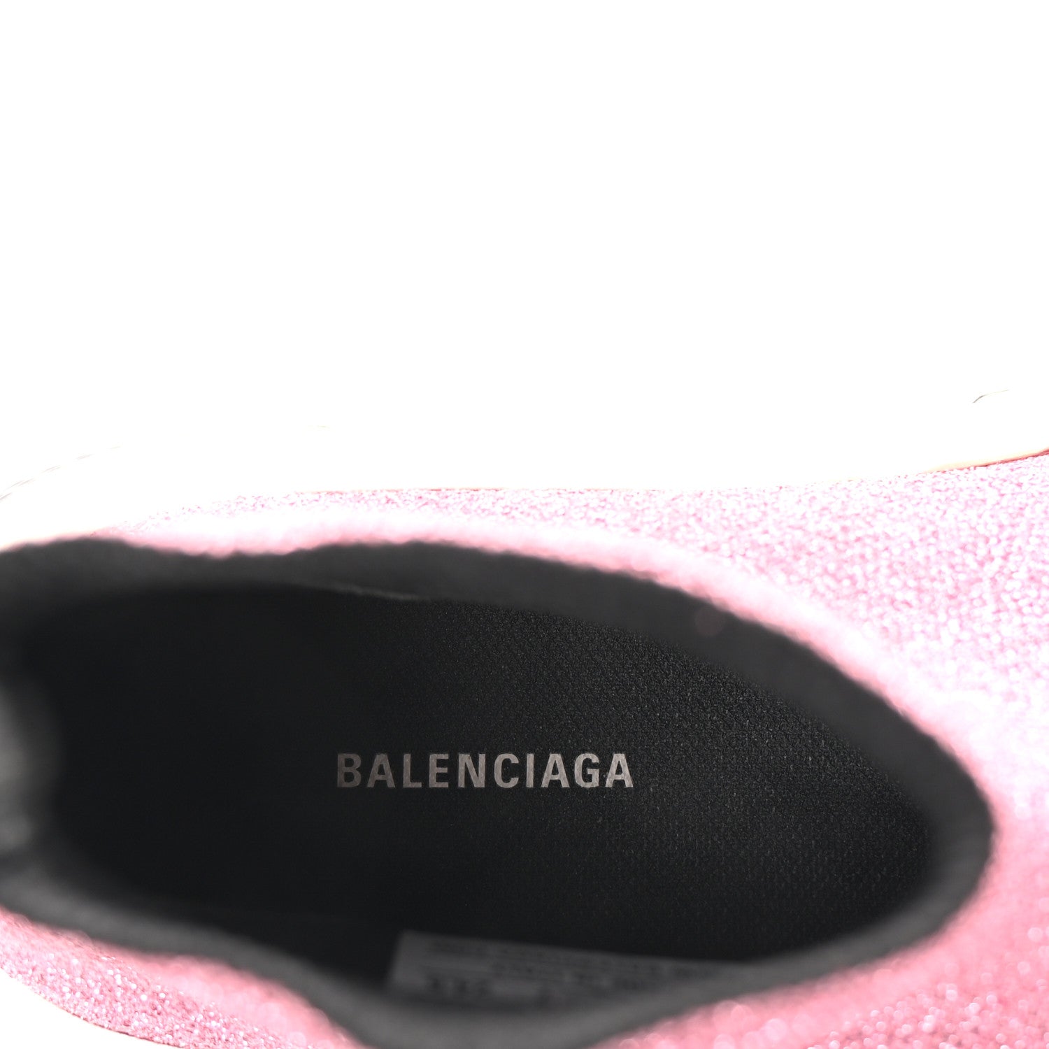 Balenciaga Laminated Knit Bi-Color Sole Womens Speed Sneakers 37 Pink White Black 8 of 10