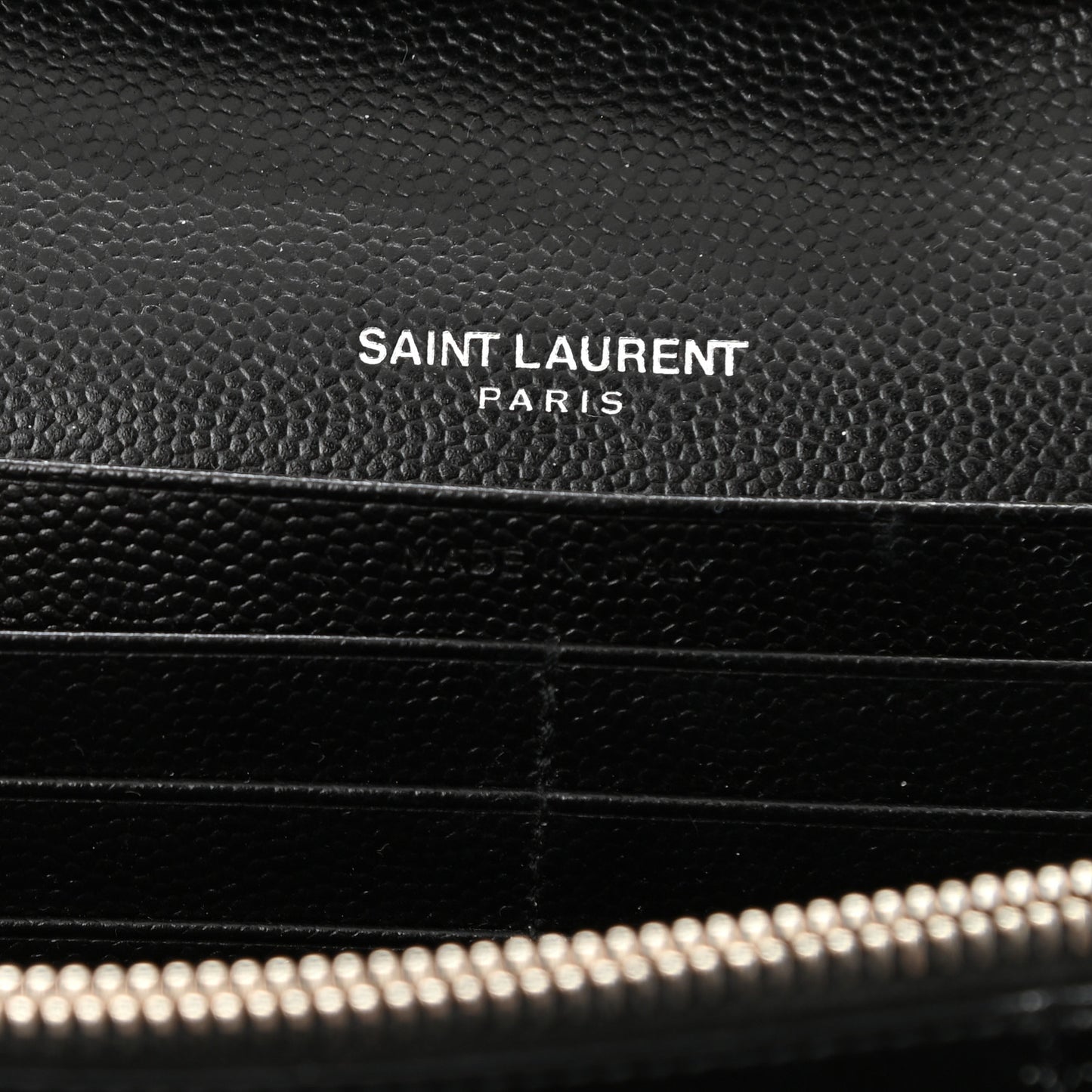 Grain De Poudre Matelasse Chevron Monogram Chain Wallet Black