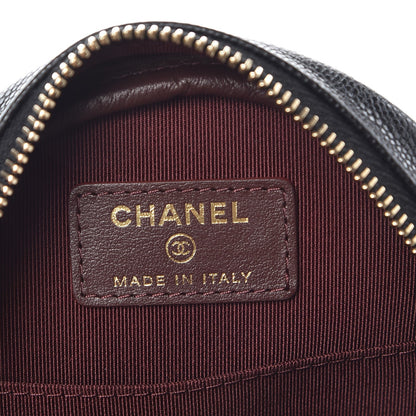 Chanel Caviar Quilted Round Clutch With Chain Black 6 of 8
