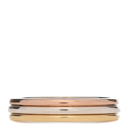 Cartier 18K Pink White Yellow Gold 3.5mm Trinity Wedding Band Ring 49 4.75 3 of 4