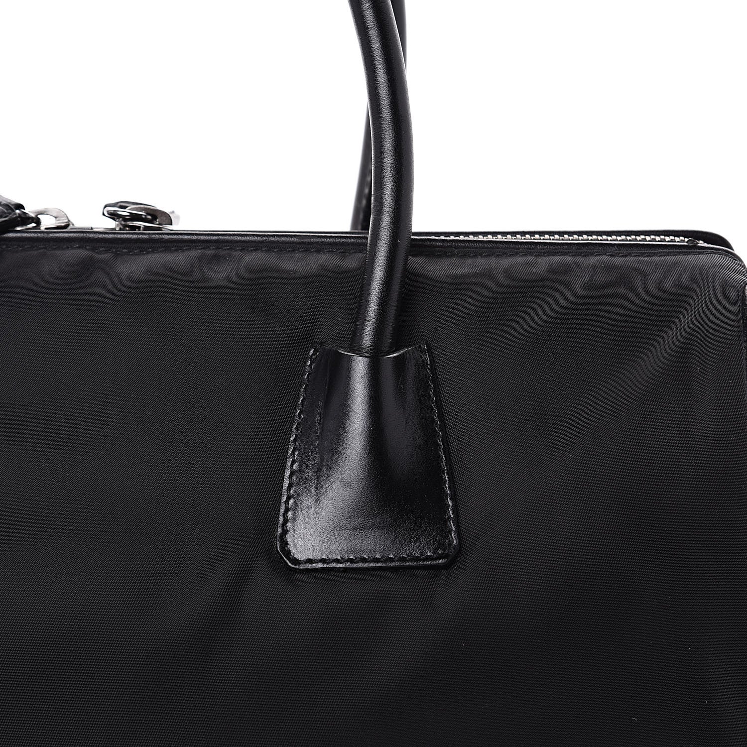 Prada Tessuto Nylon Soft Calf Bowler Black 13 of 13