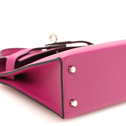 Hermes Epsom Mini Kelly Sellier 20 Rose Pourpre 9 of 11
